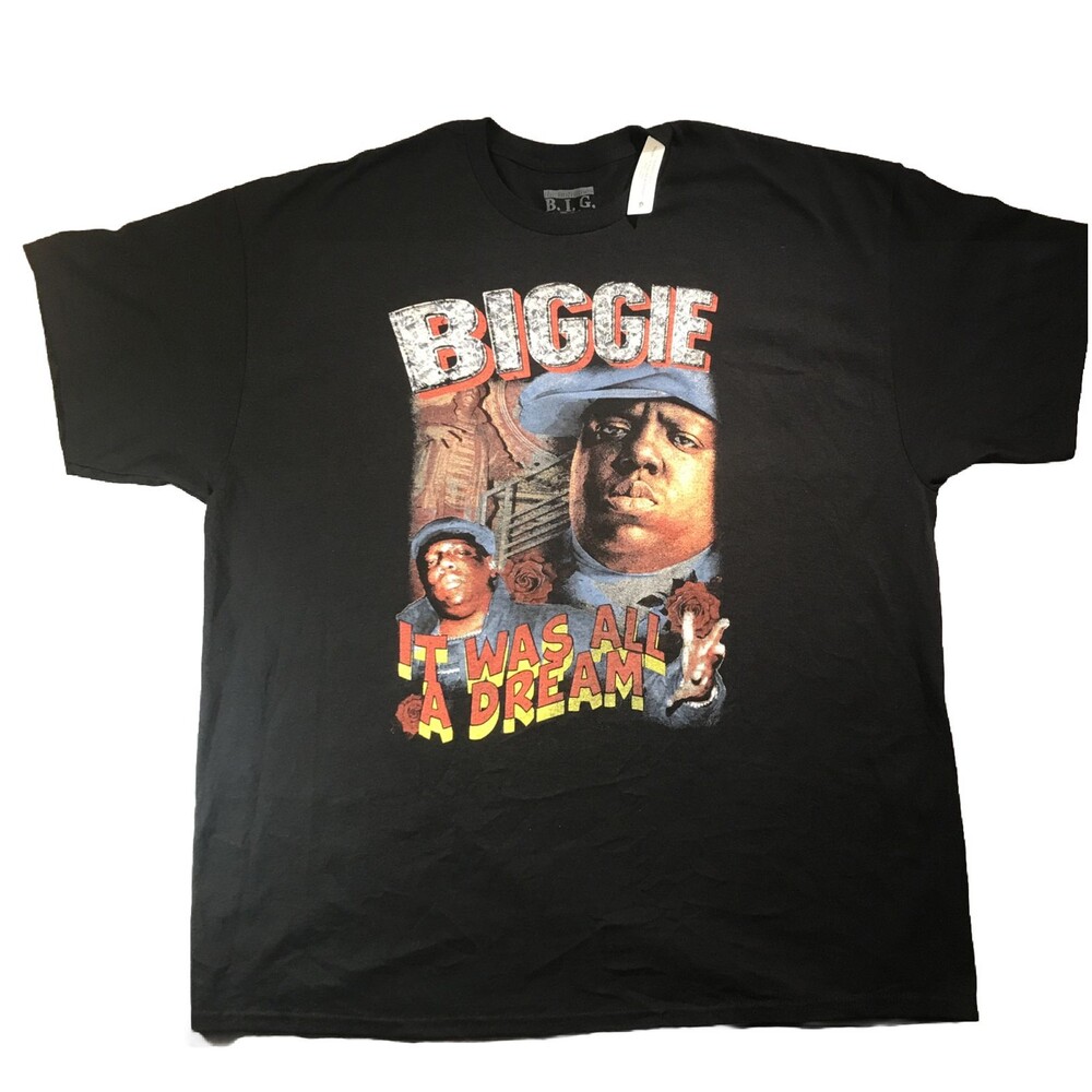 Brooklyn Mint Biggie Notorious B.I.G. T Shirt It Was All A Dream Mens 2XL Black